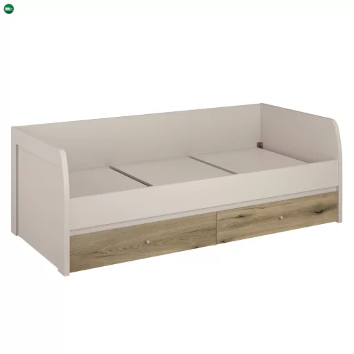 Ágy, 90x200, kasmír/evoke tölgy, KAROS 2S