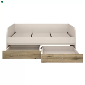 Ágy, 90x200, kasmír/evoke tölgy, KAROS 2S
