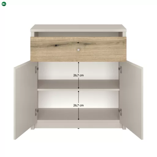 Komód, kasmír/evoke tölgy, KAROS 2D1S