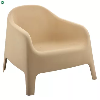 Rakásolható fotel, barna, műanyag, SOKRA NEW