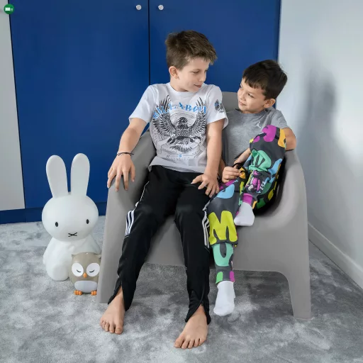 Rakásolható fotel, szürke, műanyag, SOKRA NEW