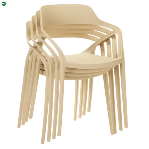 Rakásolható szék, szürkésbarna Taupe, ALFIO