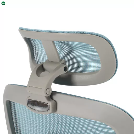 Irodai szék, neomint/világosszürke/szürke, teherbírás 150 kg, ERMEN