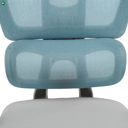 Irodai szék, neomint/világosszürke/szürke, teherbírás 150 kg, ERMEN