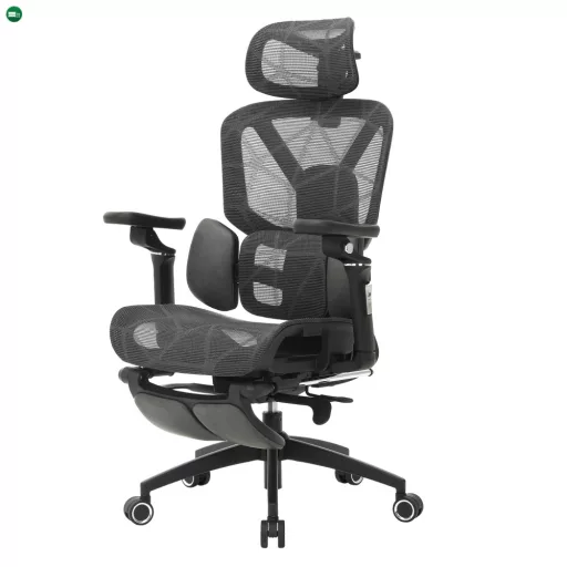 Irodai szék, sötétszürke/fekete, teherbírás 150 kg, VILMER