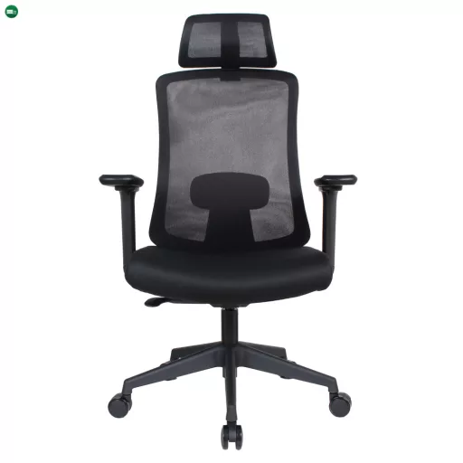 Irodai szék, fekete, teherbírás 150 kg, ROSANO