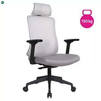 Irodai szék, szürke/fekete, teherbírás 150 kg, ROSANO