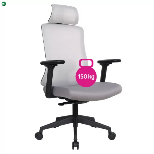 Irodai szék, szürke/fekete, teherbírás 150 kg, ROSANO