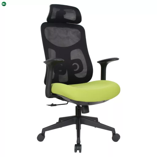 Irodai szék, zöld/fekete, teherbírás 150 kg, SULIVAN