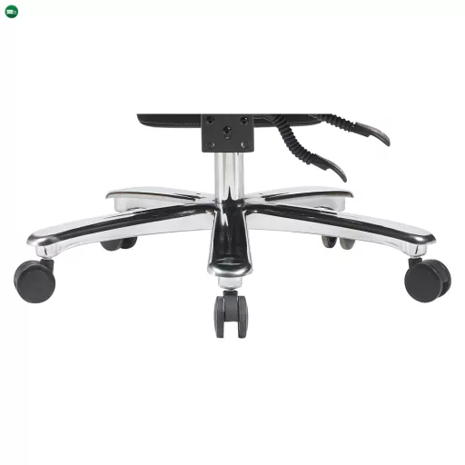 Irodai szék, fekete ekobőr/króm, teherbírás 150 kg, URIEN