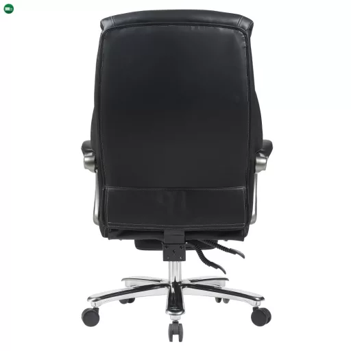 Irodai szék, fekete ekobőr/króm, teherbírás 150 kg, URIEN