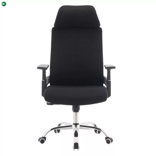 Irodai szék, fekete/króm, teherbírás 150 kg, HOLGER