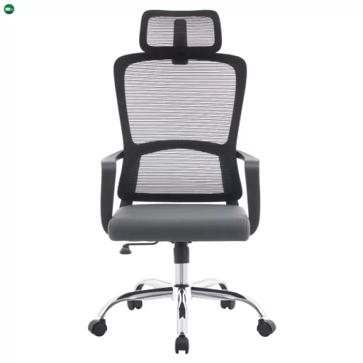 Irodai szék, fekete/szürke/króm, teherbírás 150 kg, RANDY