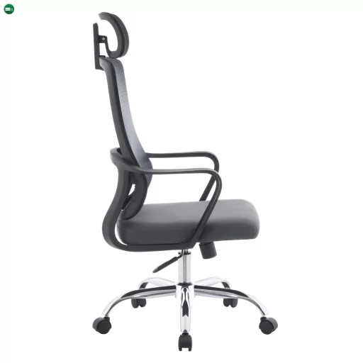 Irodai szék, fekete/szürke/króm, teherbírás 150 kg, RANDY