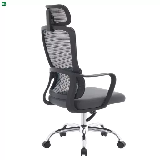 Irodai szék, fekete/szürke/króm, teherbírás 150 kg, RANDY