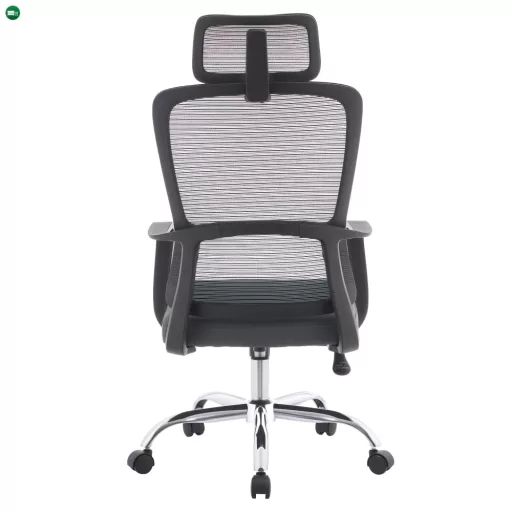 Irodai szék, fekete/szürke/króm, teherbírás 150 kg, RANDY