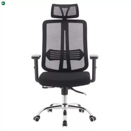 Irodai szék, fekete/króm, teherbírás 150 kg, DUVAL