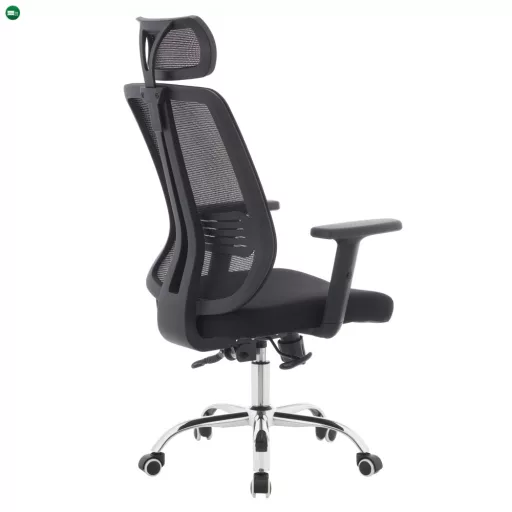 Irodai szék, fekete/króm, teherbírás 150 kg, DUVAL