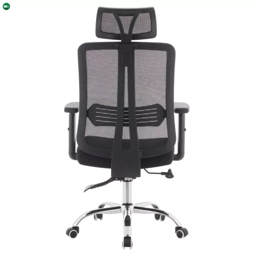 Irodai szék, fekete/króm, teherbírás 150 kg, DUVAL