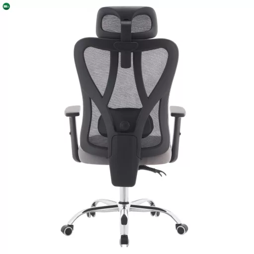 Irodai szék, sötétszürke/világosszürke/króm, teherbírás 150 kg, ADEMIR