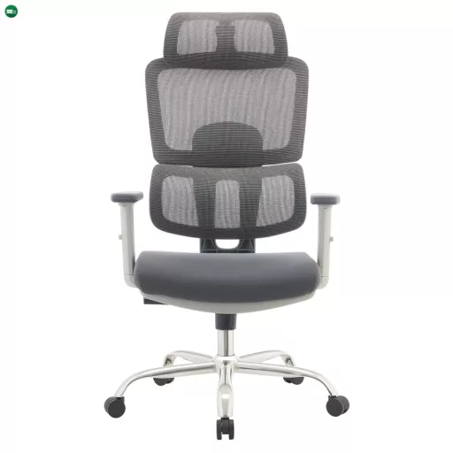 Irodai szék, szürke/króm, teherbírás 150 kg, BYRON