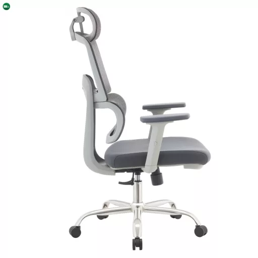 Irodai szék, szürke/króm, teherbírás 150 kg, BYRON