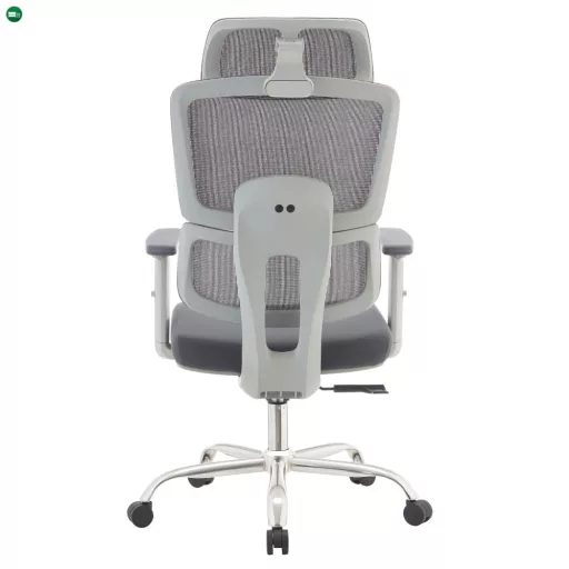 Irodai szék, szürke/króm, teherbírás 150 kg, BYRON