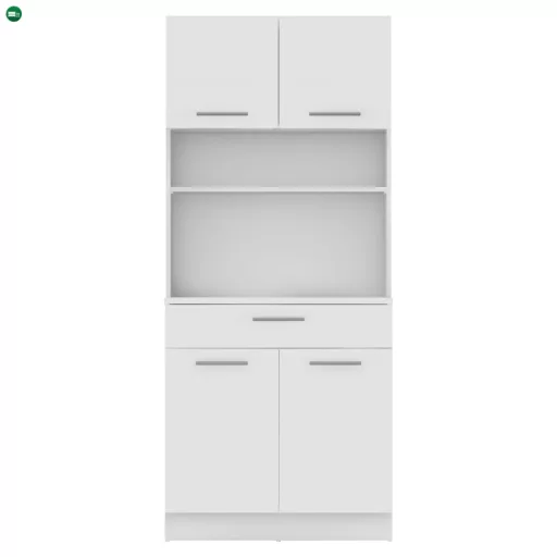 Négyajtós szekrény, fehér, DOMIS NEW