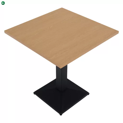 Bisztró asztal, tölgy sonoma/fekete, 70x70 cm, RINALDO TYP 1