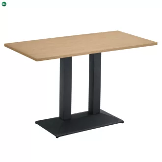   Bisztró asztal, tölgy sonoma/fekete, 120x60 cm, RINALDO TYP 2