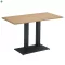 Bisztró asztal, tölgy sonoma/fekete, 120x60 cm, RINALDO TYP 2