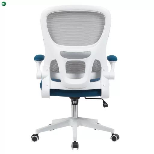 Irodai szék, barna/petrolkék/fehér, RAMIRO