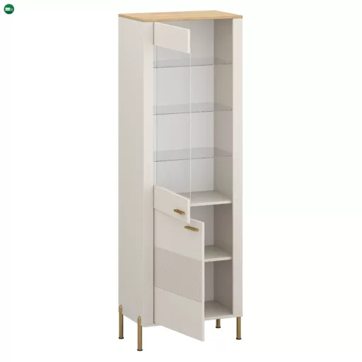 Vitrin, kasmír/kő tölgy, RUNOL 1D1W