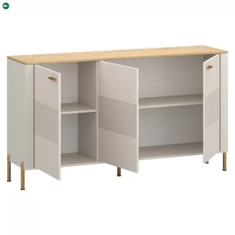 Komód, kasmír/kő tölgy, RUNOL 3D