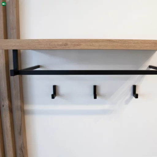 Előszobafal, fehér extra magasfényű HG/artisan tölgy, ALIVA V2