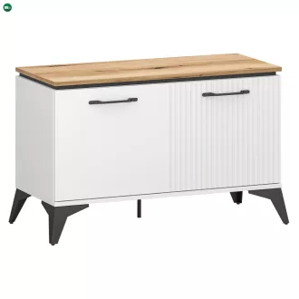 Cipősszekrény, fehér/evoke tölgy, VELIS 2D