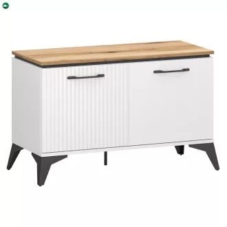 Cipősszekrény, fehér/evoke tölgy, VELIS 2D