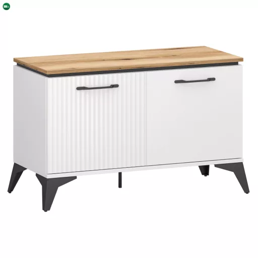 Cipősszekrény, fehér/evoke tölgy, VELIS 2D