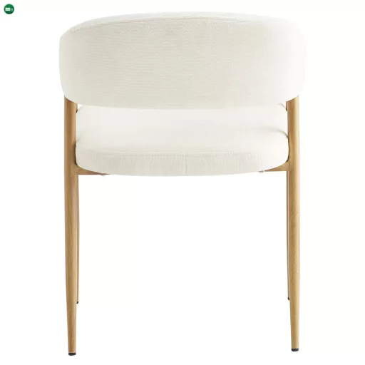 Dizájner étkezőszék, krémszínű/bükk, NIZAR TYP 1