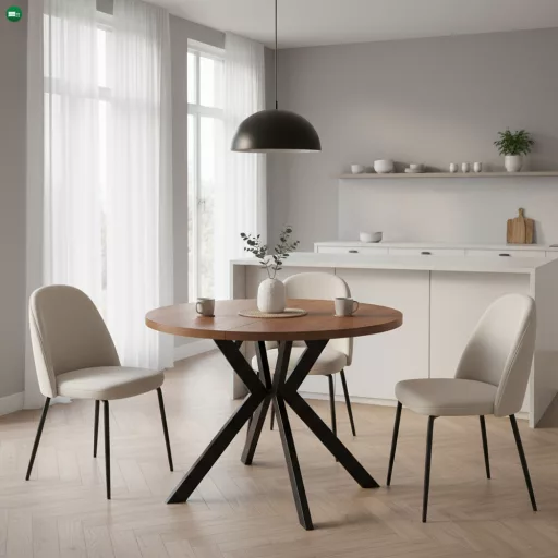 Kihúzható étkezőasztal, sötét tölgy/fekete, 100-250x75,5 cm, LUKOS