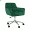 Irodai szék, smaragd selymes szövet/króm, HAGRID NEW