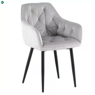 Dizájnos fotel, sötétszürke Velvet szövet, FEDRIS 2 NEW