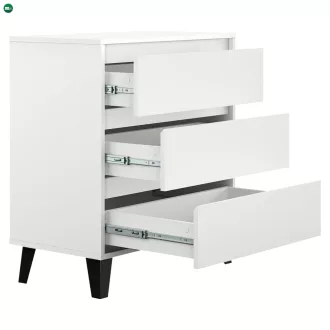 Komód, fehér, BOGAN NEW 3S70