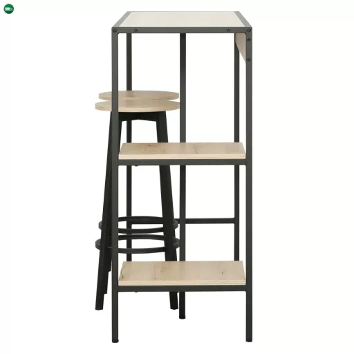 Bárszett 1+2, tölgy/fekete, POHOS