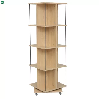 Forgatható polc, tölgy/fekete, POTOR