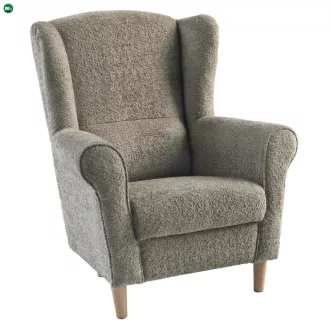 Füles fotel, szürkésbézs Taupe szövet Coral, CHARLOT