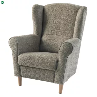 Füles fotel, szürkésbézs Taupe szövet Coral, CHARLOT