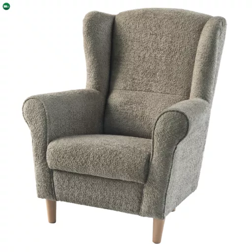 Füles fotel, szürkésbézs Taupe szövet Coral, CHARLOT