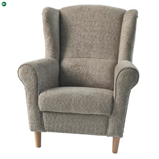 Füles fotel, szürkésbézs Taupe szövet Coral, CHARLOT