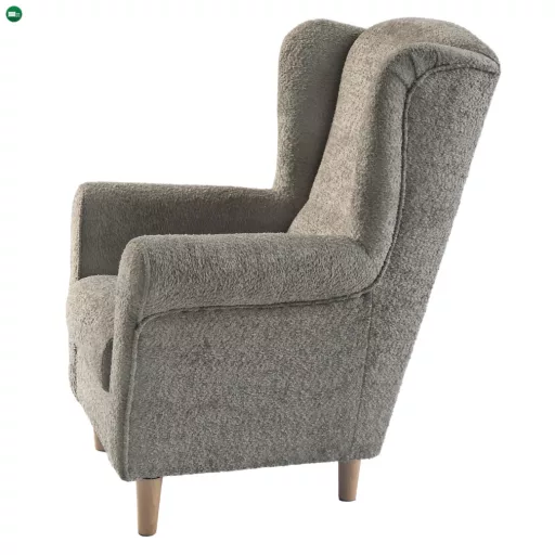 Füles fotel, szürkésbézs Taupe szövet Coral, CHARLOT